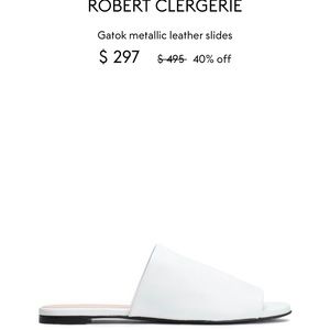 Robert Clergerie White Slides size 38